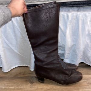 Rockport Brown Leather Boots Size Nine
